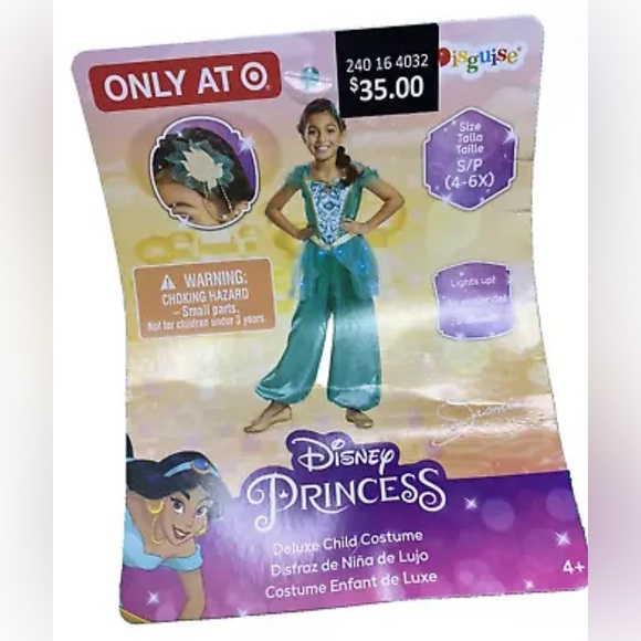 Disguise Other - Kids' Disney Princess Jasmine Halloween Costume Size 4-6X SP